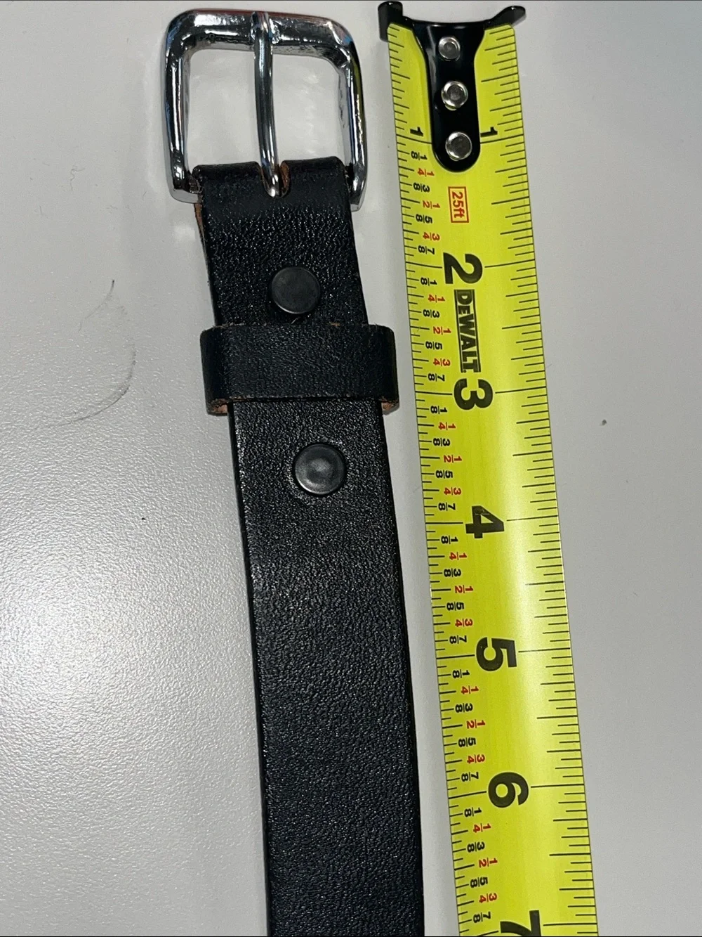 JR Belts Men's Black Leather Belt with Polished Silver Buckle 42” Inches
